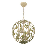 Broche 16'' Champagne Green Tea Chandelier by Crystorama