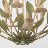 Broche 16'' Champagne Green Tea Chandelier by Crystorama
