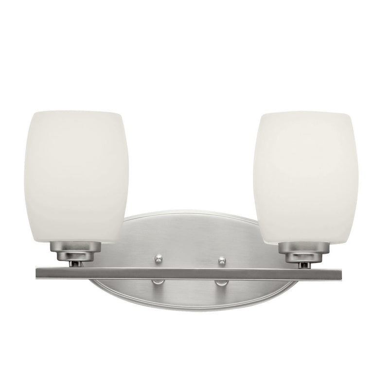 Eileen Vanity Light Brushed Nickel 2 Light