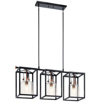 Kitner Linear Chandelier Black