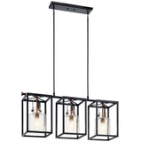 Kitner Linear Chandelier Black