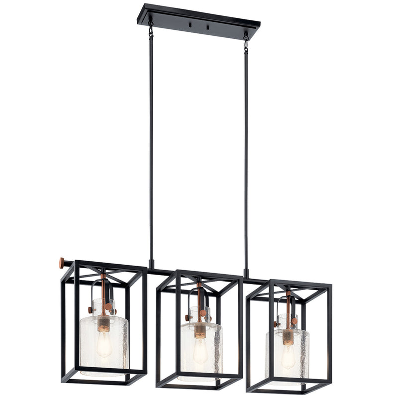 Kitner Linear Chandelier Black