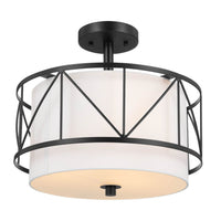 Birkleigh Semi Flush Pendant Black