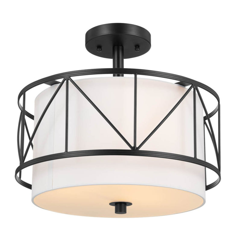 Birkleigh Semi Flush Pendant Black
