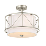 Birkleigh Semi Flush Pendant Satin Nickel