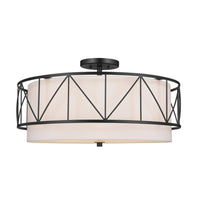 Birkleigh Ceiling Semi Flush Light Black