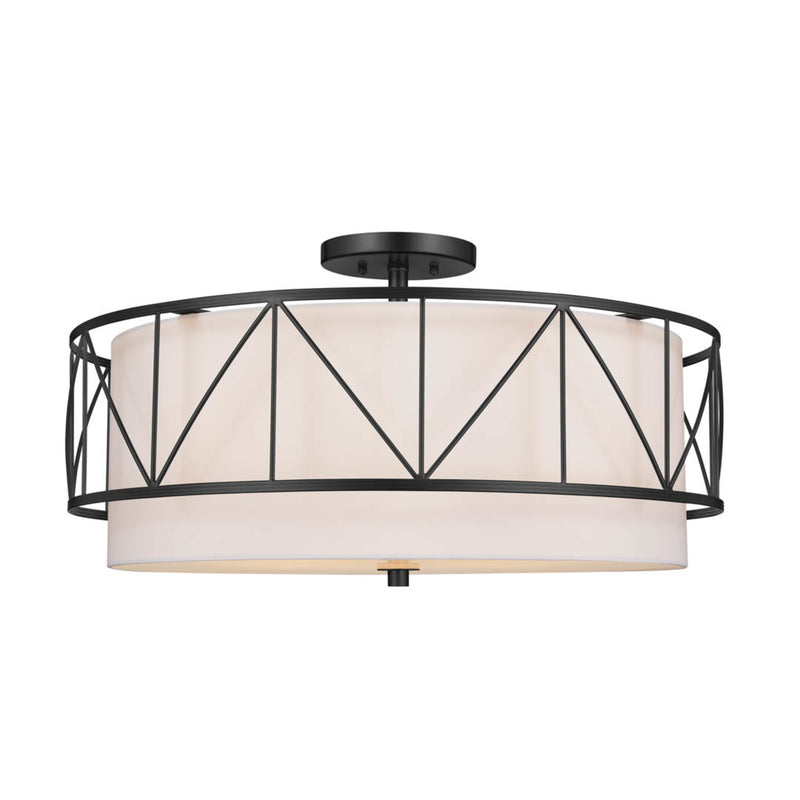 Birkleigh Ceiling Semi Flush Light Black