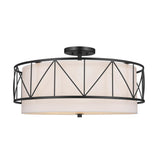 Birkleigh Semi Flush Mount Black