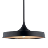 Elias Dome Semi Flush Pendant Black 10 Inch