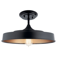 Elias Dome Semi Flush Semi Flush Mount Black