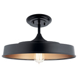Elias Dome Semi Flush Mount Black