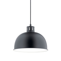 Zailey Dome Pendant Black 11.5 Inch