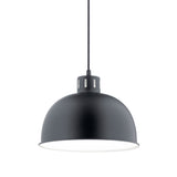 Zailey Dome Pendant Black 11.5 Inch
