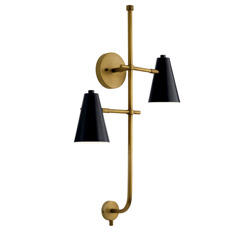 Sylvia Wall Cone Sconce Black