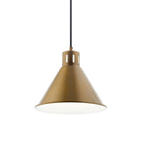 Zailey Cone Pendant Natural Brass 10.75 Inch
