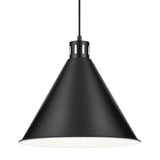 Zailey Cone Pendant Black 16 Inch