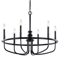 Capitol Hill 1 Tier Chandelier Black 6 Light