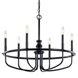 Capitol Hill 1 Tier Chandelier Black 6 Light