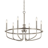 Capitol Hill Chandelier Brushed Nickel 6 Light