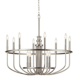 Capitol Hill 1 Tier Chandelier Brushed Nickel 12 Light