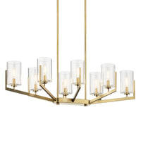 Nye Oval Chandelier Brushed Natural Brass