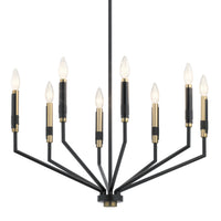 Armand 1 Tier Chandelier Black 8 Light