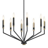 Armand 1 Tier Chandelier Black 8 Light