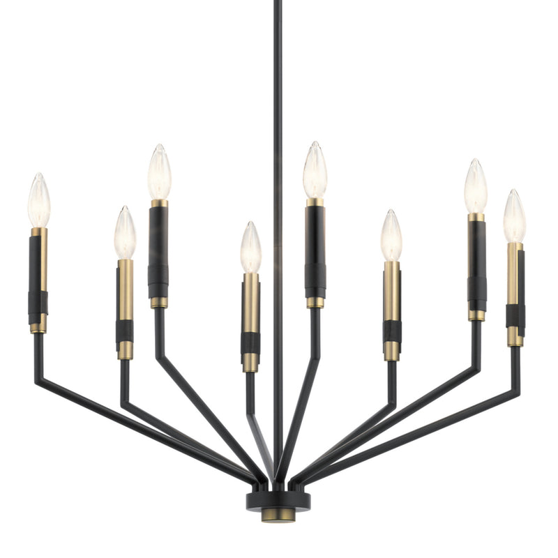 Armand 1 Tier Chandelier Black 8 Light