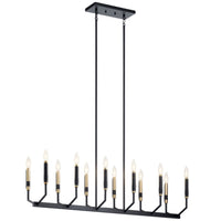 Armand Linear Chandelier Black 9.5 Inch