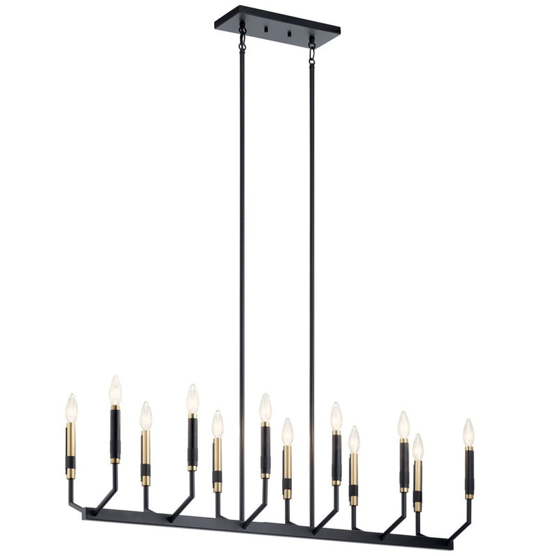 Armand Linear Chandelier Black 9.5 Inch