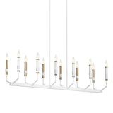Armand Linear Chandelier White 9.75 Inch
