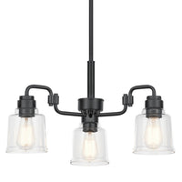 Aivian 1 Tier Chandelier Black 3 Light