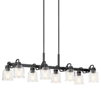 Aivian Linear Chandelier Black