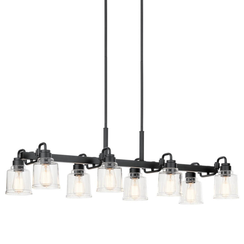 Aivian Linear Chandelier Black