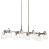 Aivian Linear Chandelier Nickel Textured