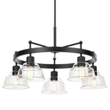 Eastmont Chandelier Black 5 Light