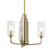 Kimrose Chandelier Brushed Natural Brass 3 Light