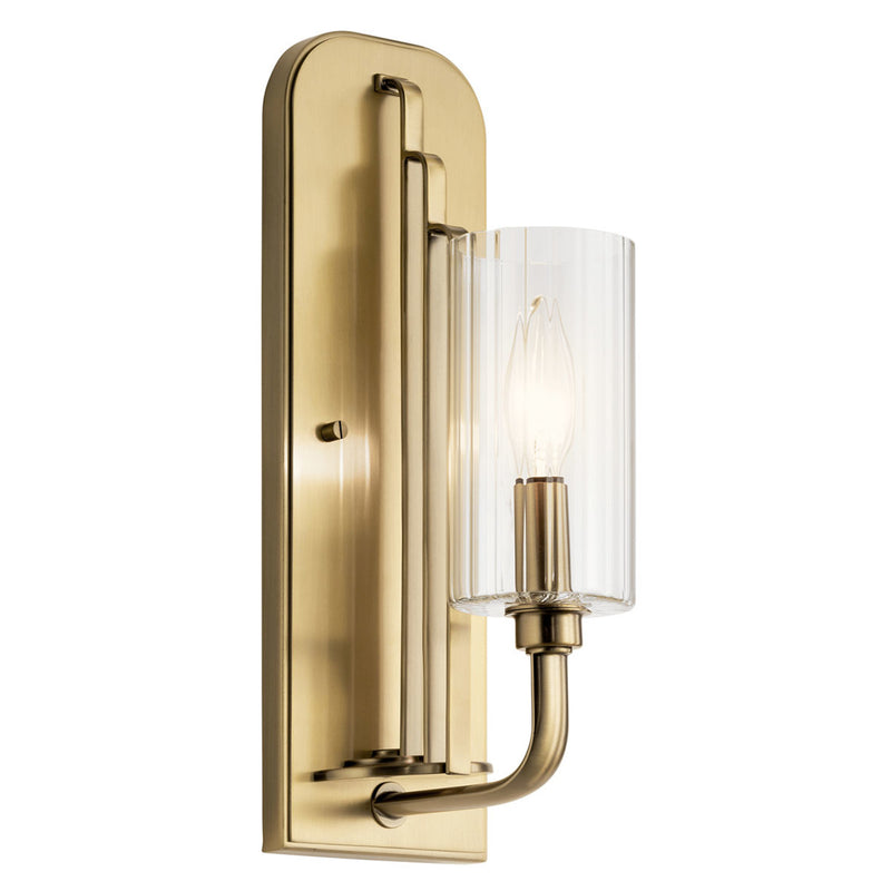 Kimrose Wall Sconce Brushed Natural Brass