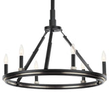 Emmala Chandelier Black 6 Light