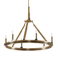 Emmala 1 Tier Chandelier Brushed Natural Brass 6 Light