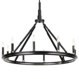 Emmala 1 Tier Chandelier Black 10 Light