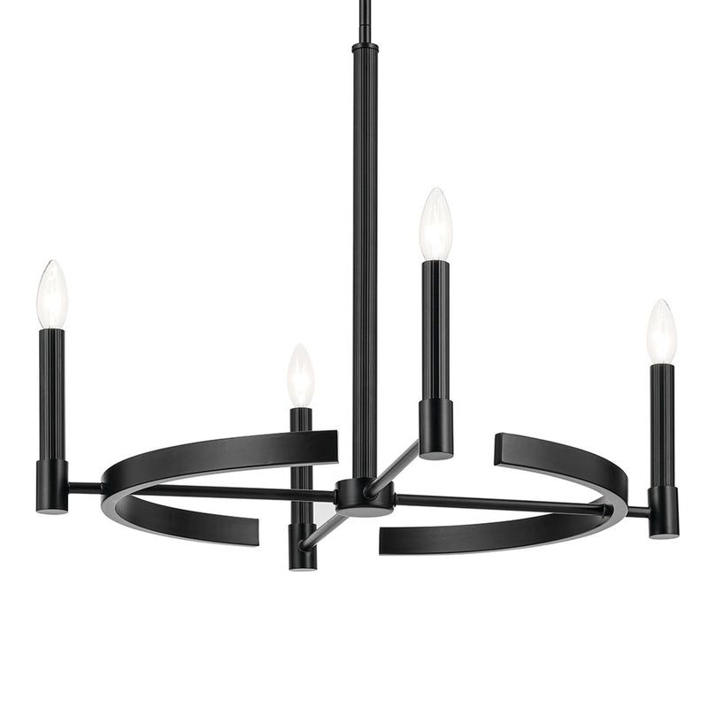Tolani Chandelier Black 4 Light