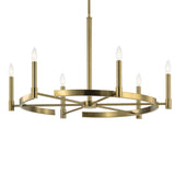 Tolani Chandelier Brushed Natural Brass 6 Light