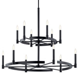 Tolani Chandelier Black 12 Light