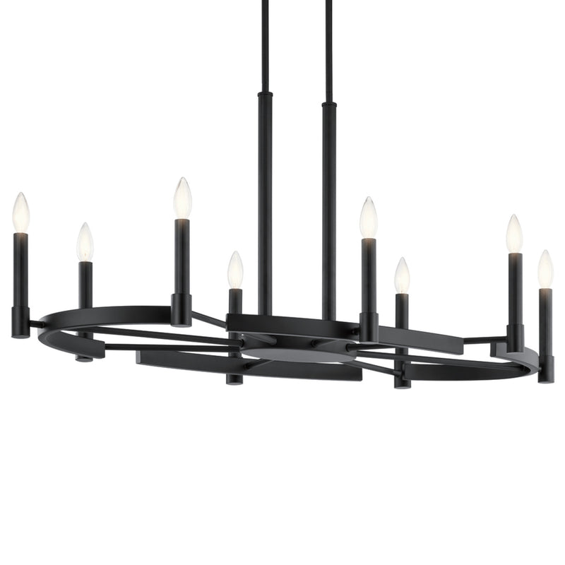 Tolani Oval Chandelier Black