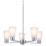Stamos Cone Chandelier Brushed Nickel 5 Light