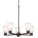 Stamos Cone Chandelier Olde Bronze 5 Light