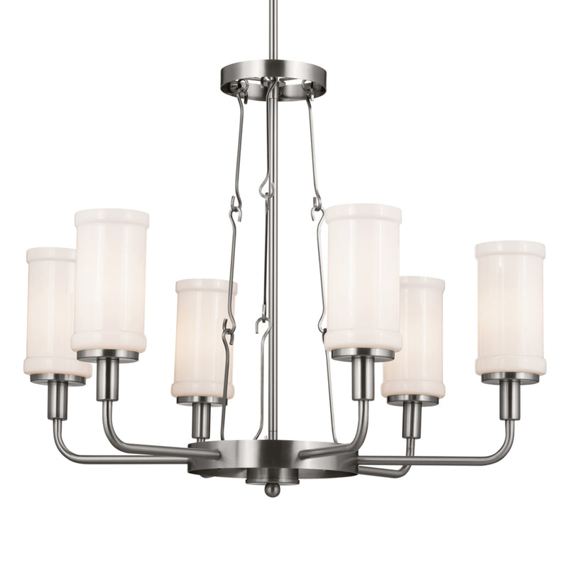 Vetivene Chandelier Classic Pewter 6 Light