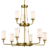 Vetivene Chandelier Natural Brass 9 Light
