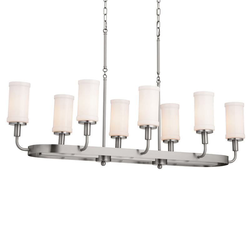 Vetivene Linear Chandelier Classic Pewter
